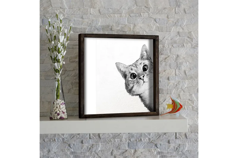 Dekorativ MDF-bilde - Brun/Hvit/Svart - Innredning - Bilder & kunst - Lerretsbilder