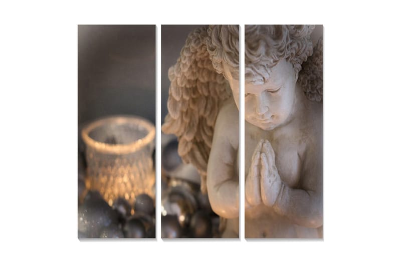 Dekorativ MDF-maling 3-Deler 20x50 cm - Flerfarget - Innredning - Bilder & kunst - Lerretsbilder