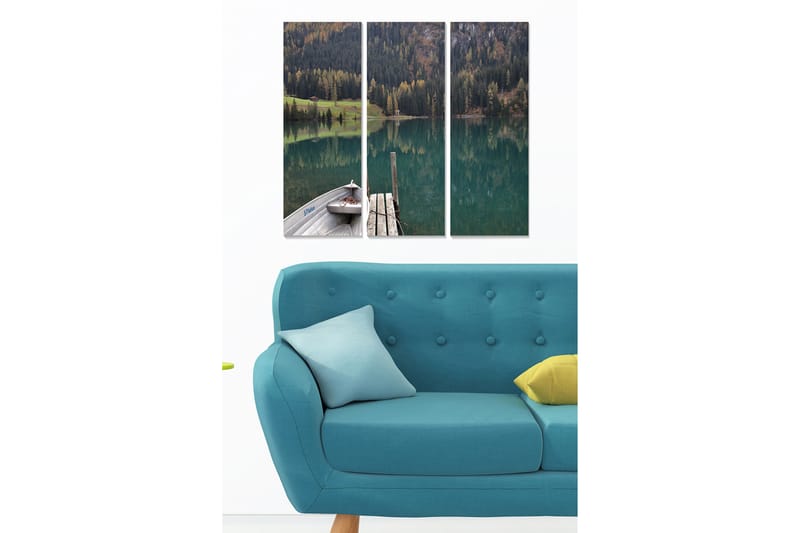 Dekorativ MDF-maling 3-Deler 20x50 cm - Flerfarget - Innredning - Bilder & kunst - Lerretsbilder