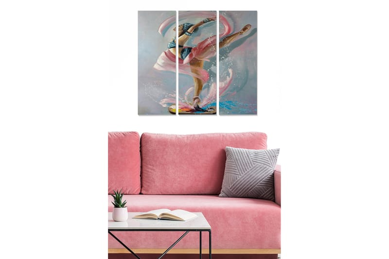 Dekorativ MDF-maling 3-Deler 20x50 cm - Flerfarget - Innredning - Bilder & kunst - Lerretsbilder