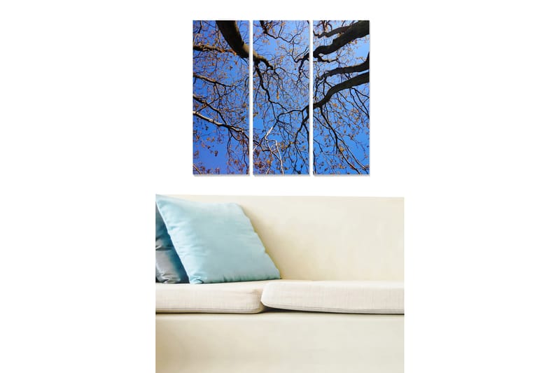Dekorativ MDF-maling 3-Deler 20x50 cm - Flerfarget - Innredning - Bilder & kunst - Lerretsbilder