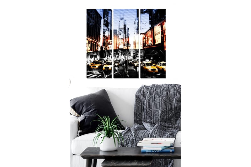 Dekorativ MDF-maling 3-Deler 20x50 cm - Flerfarget - Innredning - Bilder & kunst - Lerretsbilder
