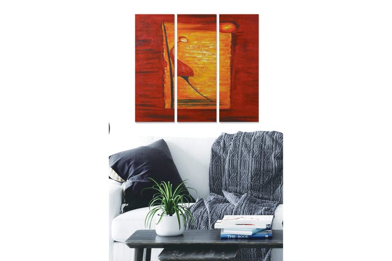 Dekorativ MDF-maling 3-Deler 20x50 cm - Flerfarget - Innredning - Bilder & kunst - Lerretsbilder