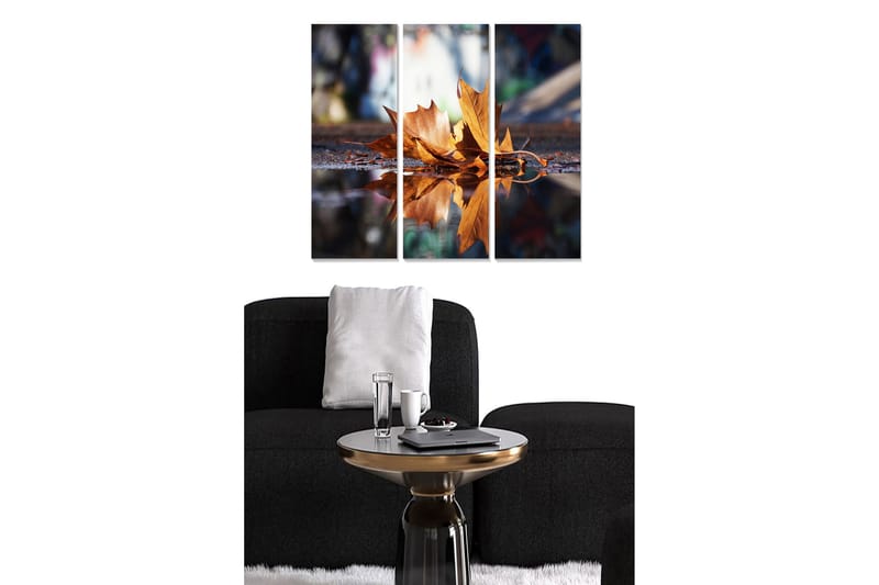 Dekorativ MDF-maling 3-Deler 20x50 cm - Flerfarget - Innredning - Bilder & kunst - Lerretsbilder