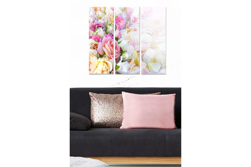 Dekorativ MDF-maling 3-Deler 20x50 cm - Flerfarget - Innredning - Bilder & kunst - Lerretsbilder