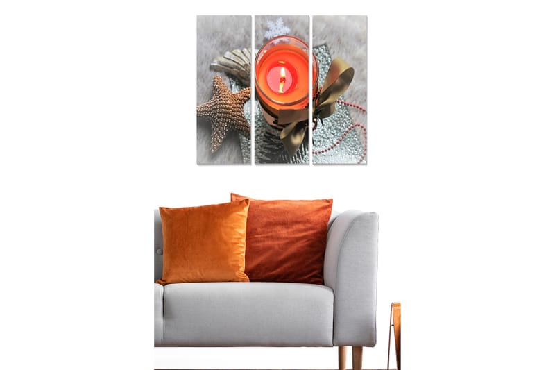 Dekorativ MDF-maling 3-Deler 20x50 cm - Flerfarget - Innredning - Bilder & kunst - Lerretsbilder