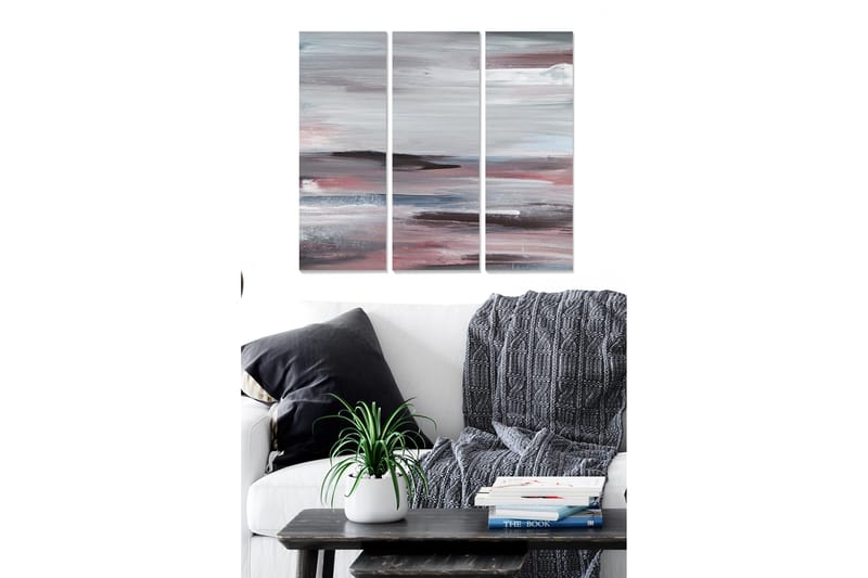 Dekorativ MDF-maling 3-Deler 20x50 cm - Flerfarget - Innredning - Bilder & kunst - Lerretsbilder