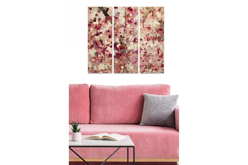 Dekorativ MDF-maling 3-Deler 20x50 cm - Flerfarget - Innredning - Bilder & kunst - Lerretsbilder