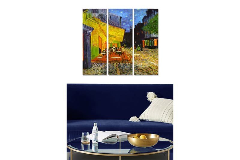 Dekorativ MDF-maling 3-Deler 20x50 cm - Flerfarget - Innredning - Bilder & kunst - Lerretsbilder
