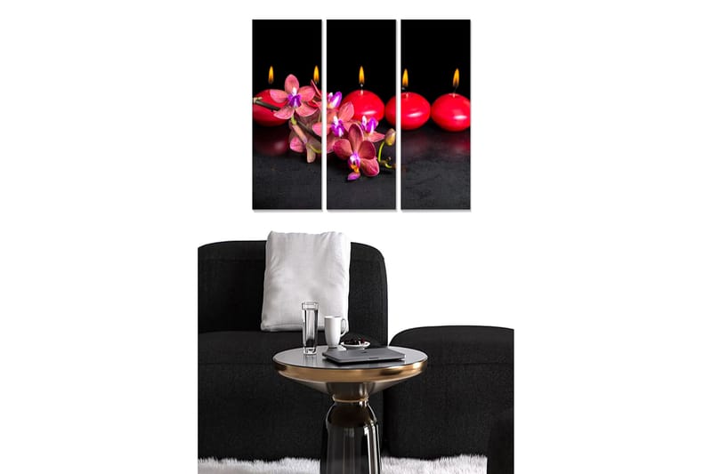 Dekorativ MDF-maling 3-Deler 20x50 cm - Flerfarget - Innredning - Bilder & kunst - Lerretsbilder