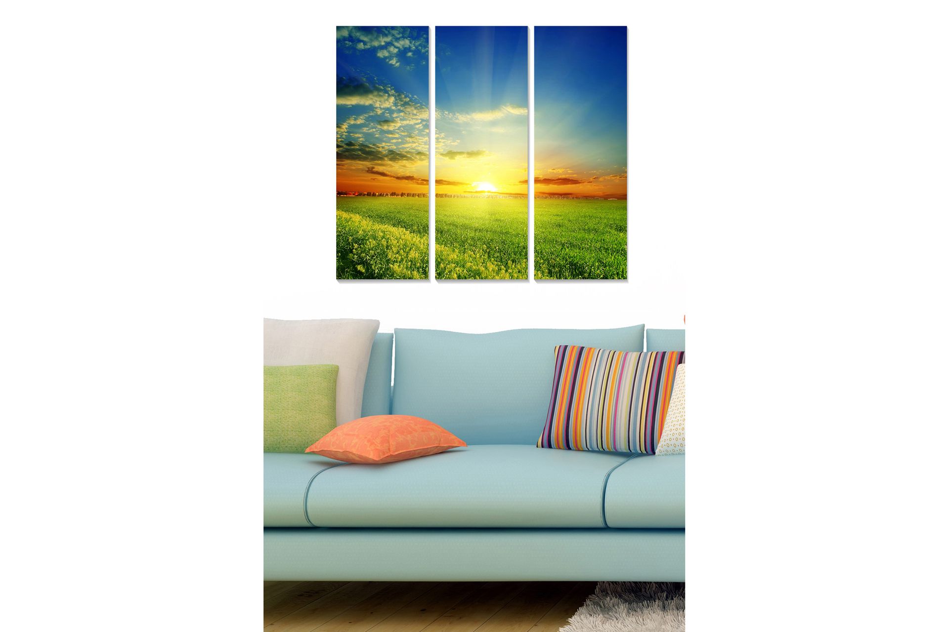 Dekorativ MDF-maling 3-Deler 20x50 cm - Flerfarget - Innredning - Bilder & kunst - Lerretsbilder