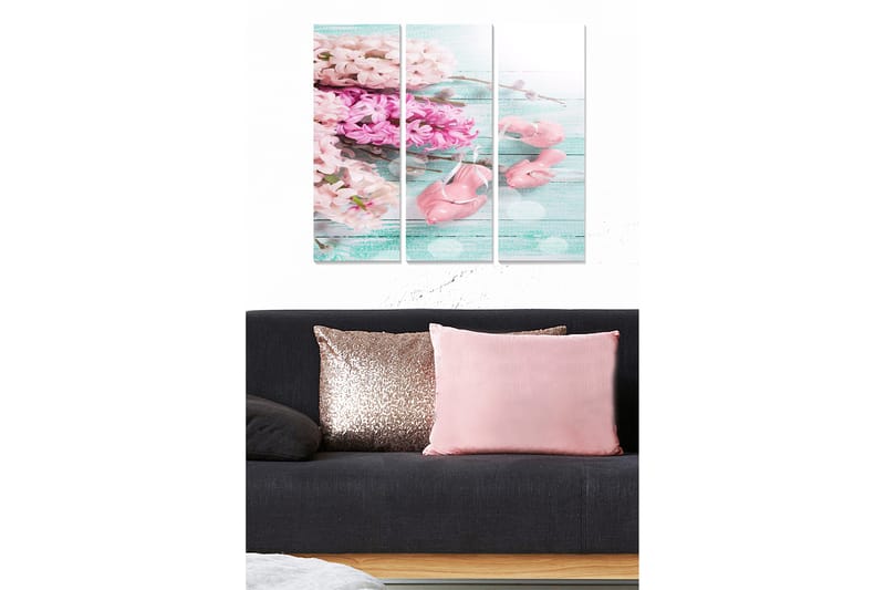 Dekorativ MDF-maling 3-Deler 20x50 cm - Flerfarget - Innredning - Bilder & kunst - Lerretsbilder