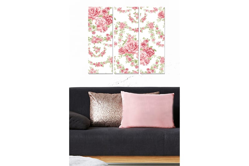 Dekorativ MDF-maling 3-Deler 20x50 cm - Flerfarget - Innredning - Bilder & kunst - Lerretsbilder