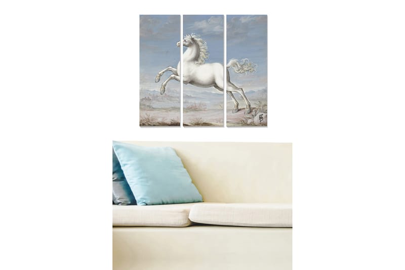 Dekorativ MDF-maling 3-Deler 20x50 cm - Flerfarget - Innredning - Bilder & kunst - Lerretsbilder