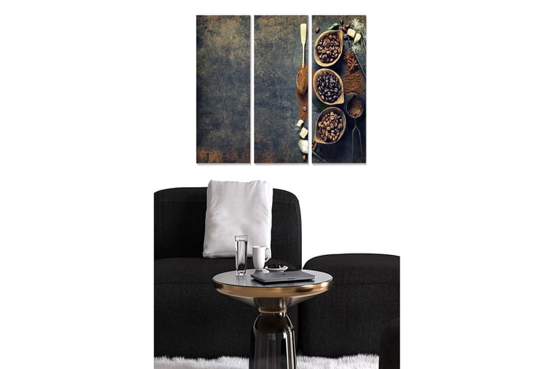Dekorativ MDF-maling 3-Deler 20x50 cm - Flerfarget - Innredning - Bilder & kunst - Lerretsbilder