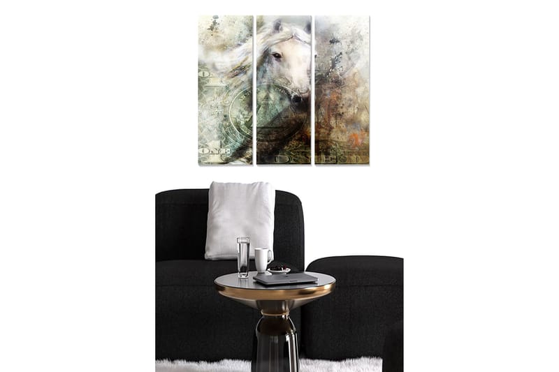 Dekorativ MDF-maling 3-Deler 20x50 cm - Flerfarget - Innredning - Bilder & kunst - Lerretsbilder