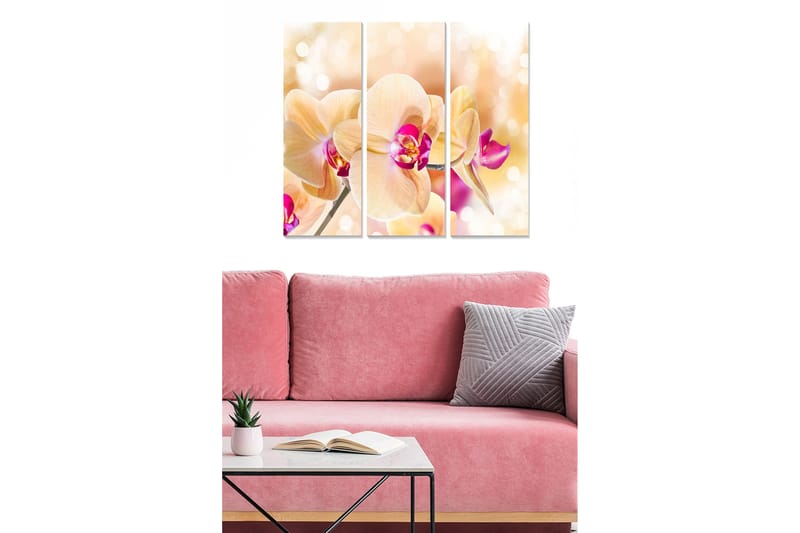 Dekorativ MDF-maling 3-Deler 20x50 cm - Flerfarget - Innredning - Bilder & kunst - Lerretsbilder