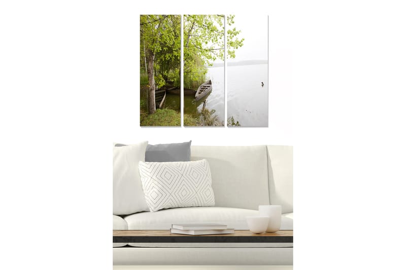 Dekorativ MDF-maling 3-Deler 20x50 cm - Flerfarget - Innredning - Bilder & kunst - Lerretsbilder