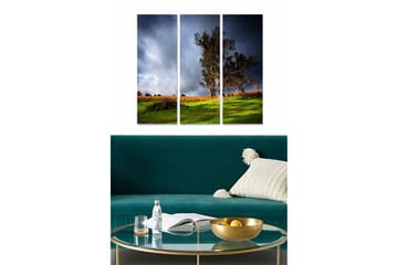 Dekorativ MDF-maling 3-Deler 20x50 cm - Flerfarget - Innredning - Bilder & kunst - Lerretsbilder