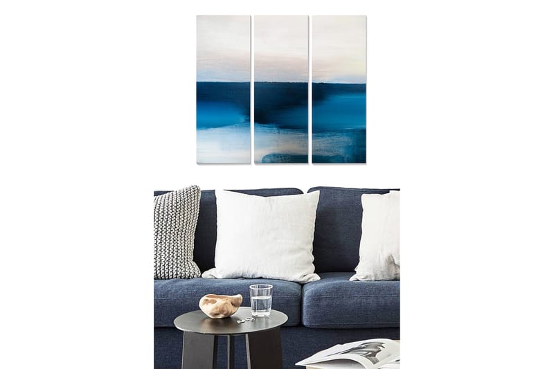 Dekorativ MDF-maling 3-Deler 20x50 cm - Flerfarget - Innredning - Bilder & kunst - Lerretsbilder