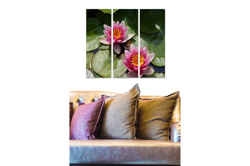 Dekorativ MDF-maling 3-Deler 20x50 cm - Flerfarget - Innredning - Bilder & kunst - Lerretsbilder