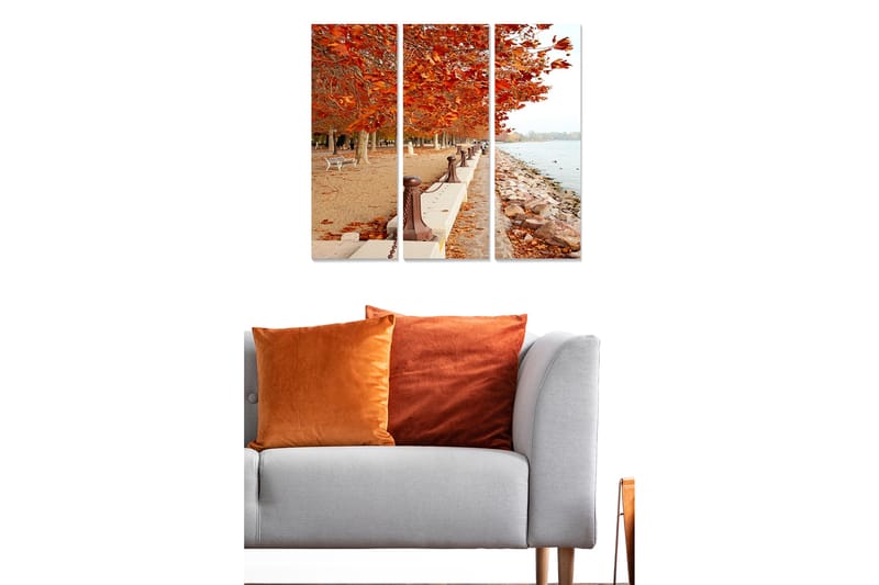Dekorativ MDF-maling 3-Deler 20x50 cm - Flerfarget - Innredning - Bilder & kunst - Lerretsbilder