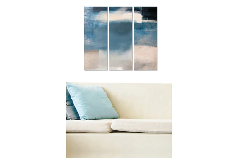 Dekorativ MDF-maling 3-Deler 20x50 cm - Flerfarget - Innredning - Bilder & kunst - Lerretsbilder
