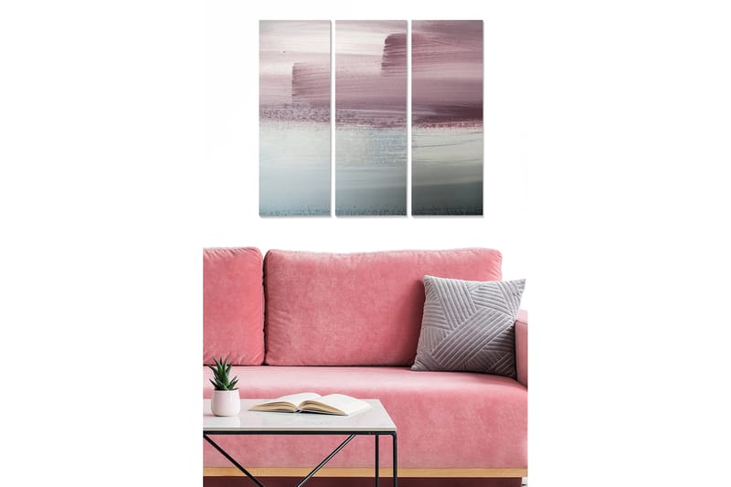 Dekorativ MDF-maling 3-Deler 20x50 cm - Flerfarget - Innredning - Bilder & kunst - Lerretsbilder