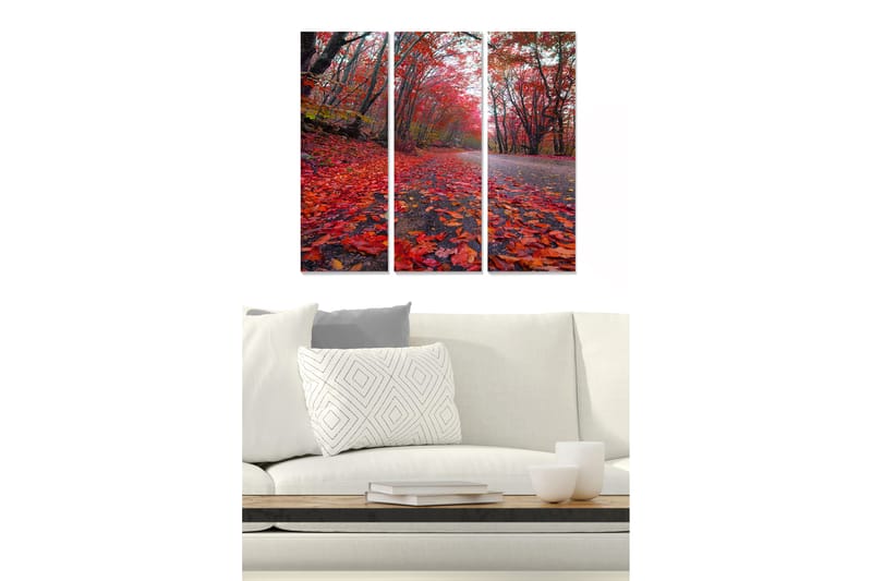 Dekorativ MDF-maling 3-Deler 20x50 cm - Flerfarget - Innredning - Bilder & kunst - Lerretsbilder