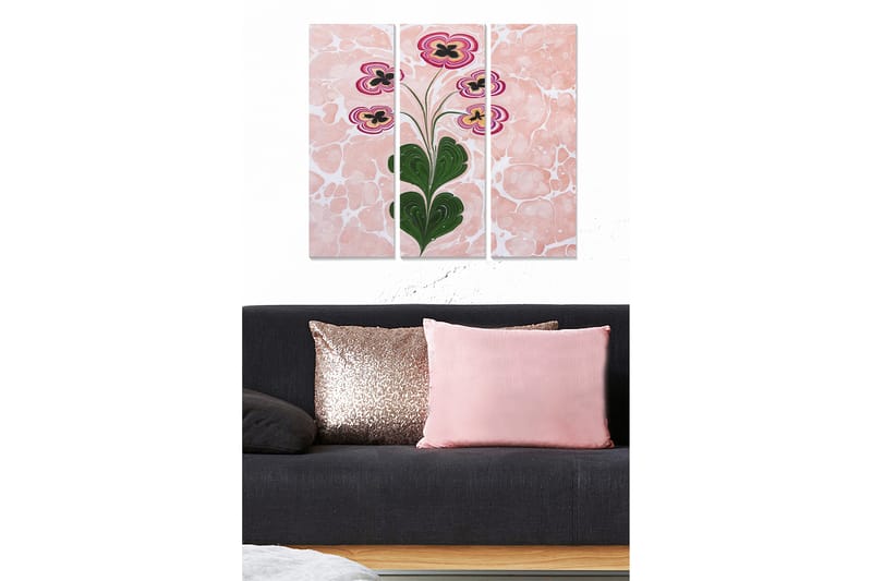 Dekorativ MDF-maling 3-Deler 20x50 cm - Flerfarget - Innredning - Bilder & kunst - Lerretsbilder
