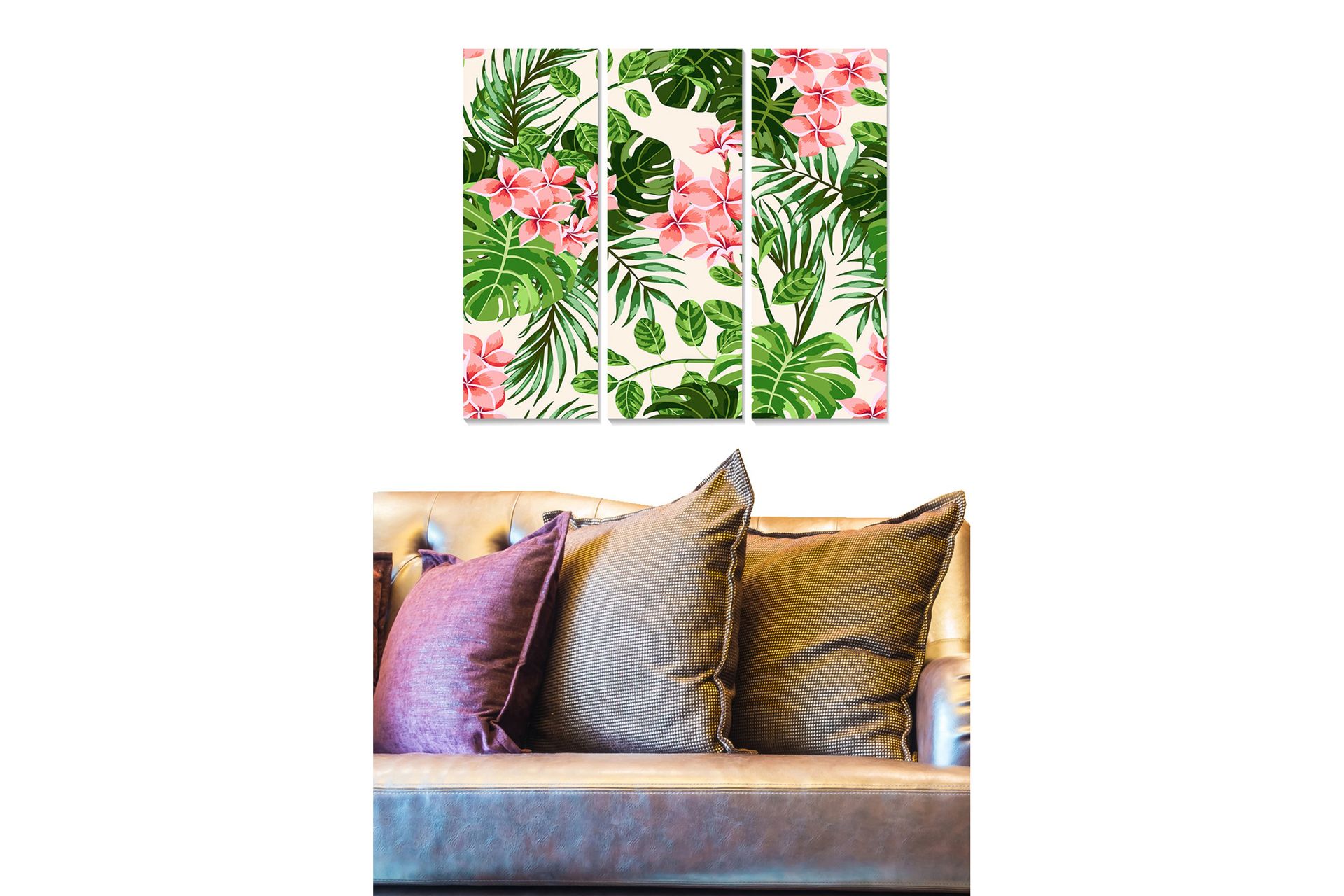 Dekorativ MDF-maling 3-Deler 20x50 cm - Flerfarget - Innredning - Bilder & kunst - Lerretsbilder
