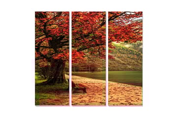 Dekorativ MDF-maling 3-Deler 20x50 cm - Flerfarget - Innredning - Bilder & kunst - Lerretsbilder