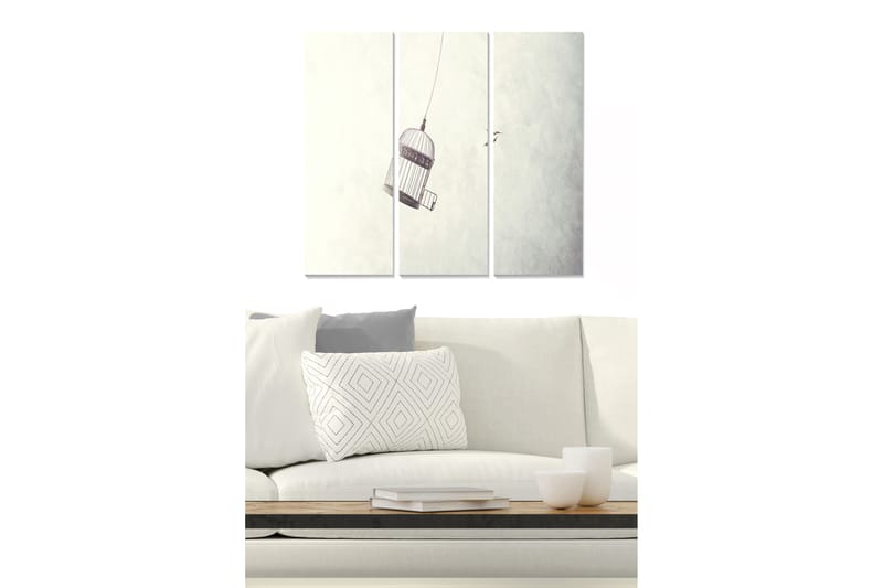 Dekorativ MDF-maling 3-Deler 20x50 cm - Flerfarget - Innredning - Bilder & kunst - Lerretsbilder