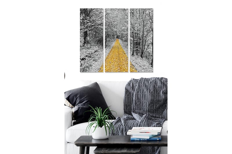 Dekorativ MDF-maling 3-Deler 20x50 cm - Flerfarget - Innredning - Bilder & kunst - Lerretsbilder