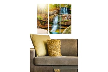 Dekorativ MDF-maling 3-Deler 20x50 cm - Flerfarget - Innredning - Bilder & kunst - Lerretsbilder