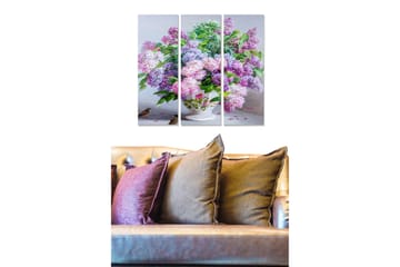 Dekorativ MDF-maling 3-Deler 20x50 cm - Flerfarget - Innredning - Bilder & kunst - Lerretsbilder