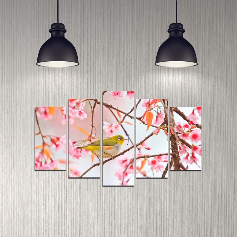 Dekorativ MDF-maling 5-Deler 20x60 cm - Flerfarget - Innredning - Bilder & kunst - Lerretsbilder