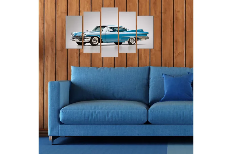 Dekorativ MDF-maling 5-Deler 20x60 cm - Flerfarget - Innredning - Bilder & kunst - Lerretsbilder