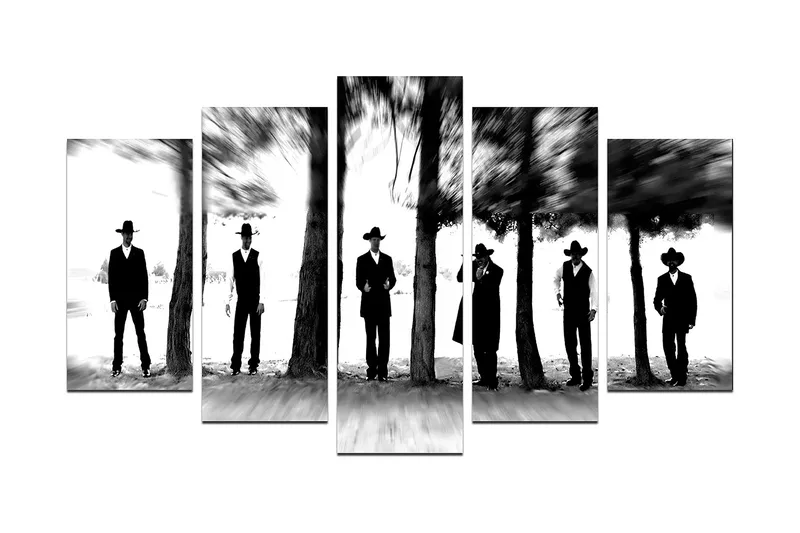 Dekorativ MDF-maling 5-Deler 20x60 cm, Flerfarget