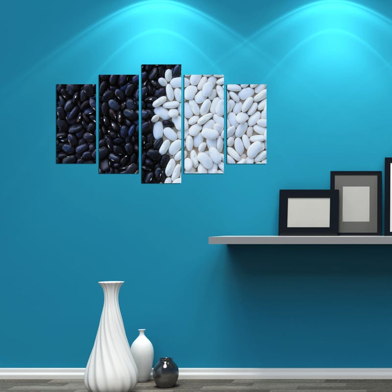 Dekorativ MDF-maling 5-Deler 20x60 cm - Flerfarget - Innredning - Bilder & kunst - Lerretsbilder