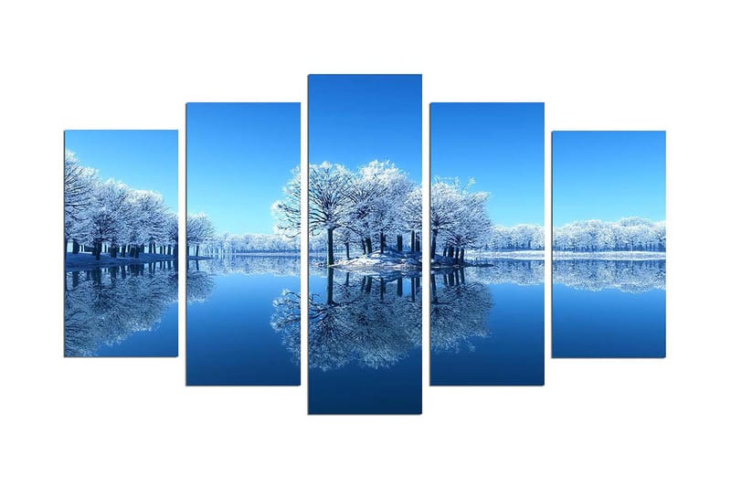Dekorativ MDF-maling 5-Deler 20x60 cm - Flerfarget - Innredning - Bilder & kunst - Lerretsbilder