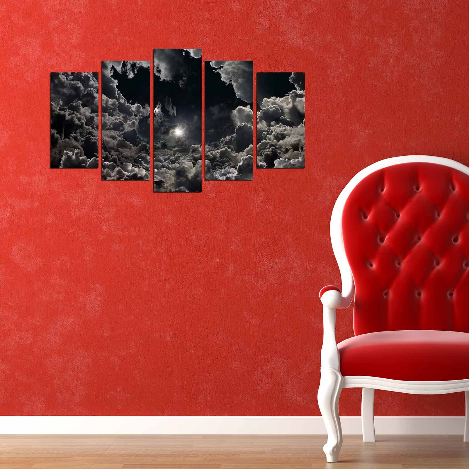Dekorativ MDF-maling 5-Deler 20x60 cm - Flerfarget - Innredning - Bilder & kunst - Lerretsbilder