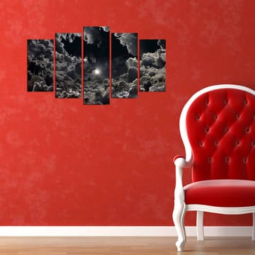 Dekorativ MDF-maling 5-Deler 20x60 cm - Flerfarget - Innredning - Bilder & kunst - Lerretsbilder