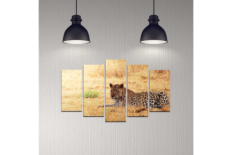 Dekorativ MDF-maling 5-Deler 20x60 cm - Flerfarget - Innredning - Bilder & kunst - Lerretsbilder