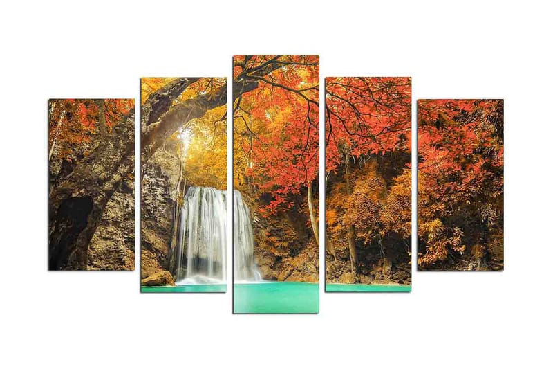 Dekorativ MDF-maling 5-Deler 20x60 cm - Flerfarget - Innredning - Bilder & kunst - Lerretsbilder