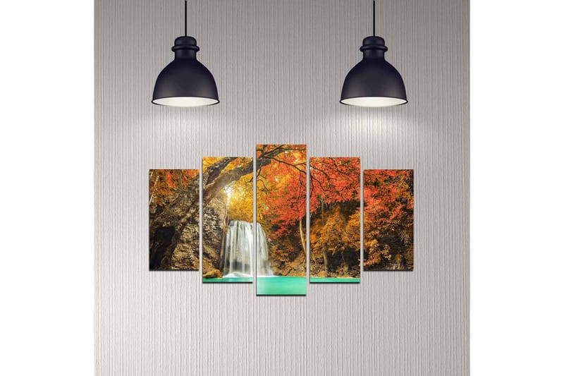 Dekorativ MDF-maling 5-Deler 20x60 cm - Flerfarget - Innredning - Bilder & kunst - Lerretsbilder