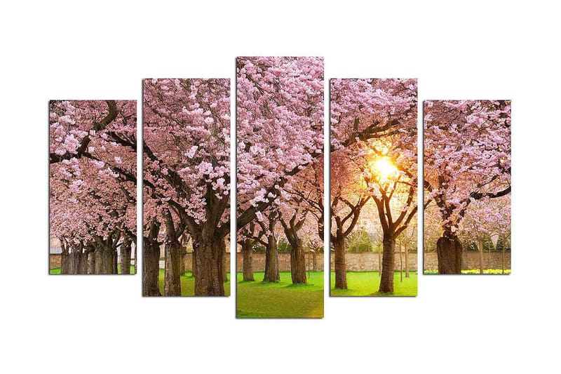 Dekorativ MDF-maling 5-Deler 20x60 cm - Flerfarget - Innredning - Bilder & kunst - Lerretsbilder