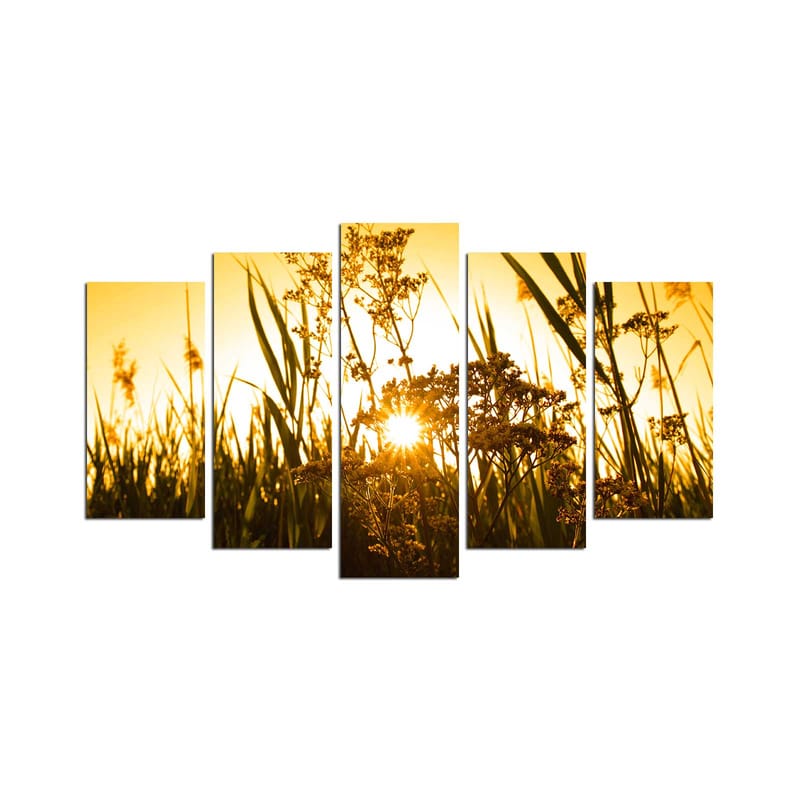 Dekorativ MDF-maling 5-Deler 20x60 cm - Flerfarget - Innredning - Bilder & kunst - Lerretsbilder