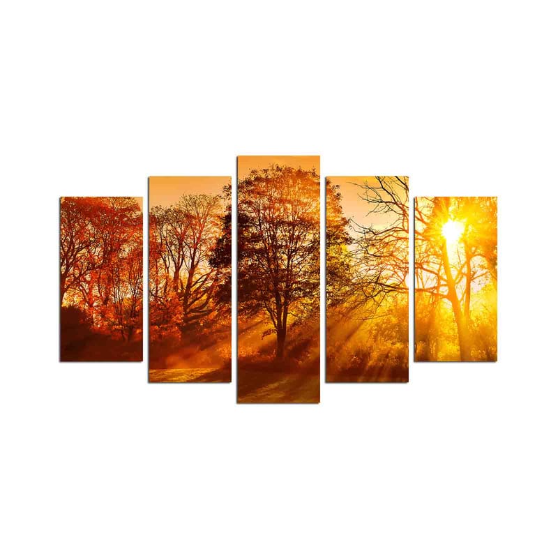 Dekorativ MDF-maling 5-Deler 20x60 cm - Flerfarget - Innredning - Bilder & kunst - Lerretsbilder