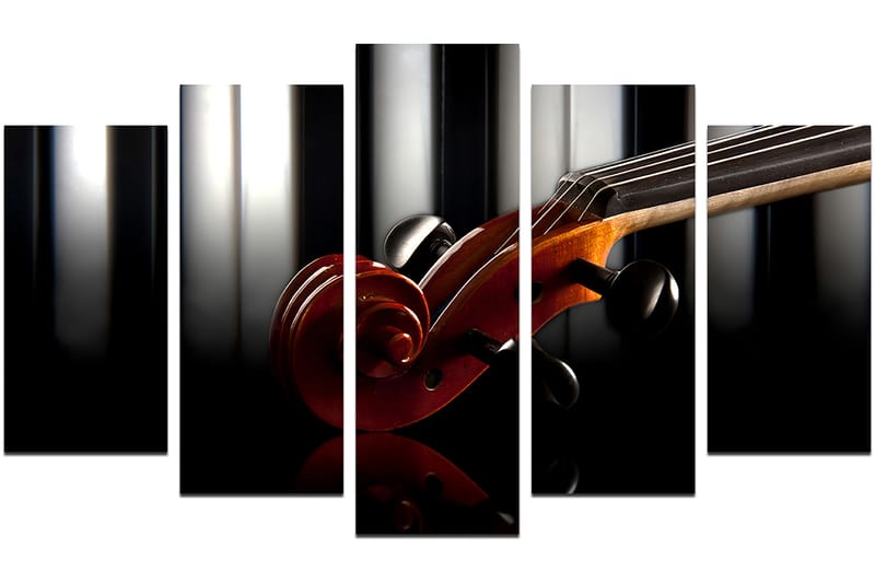 Dekorativ MDF-maling 5-Deler 20x60 cm - Flerfarget - Innredning - Bilder & kunst - Lerretsbilder